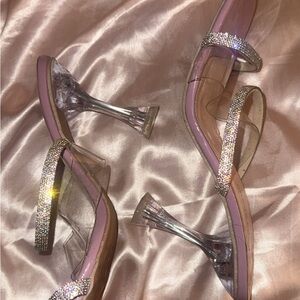 Elegant Purple and Silver Women's Heels